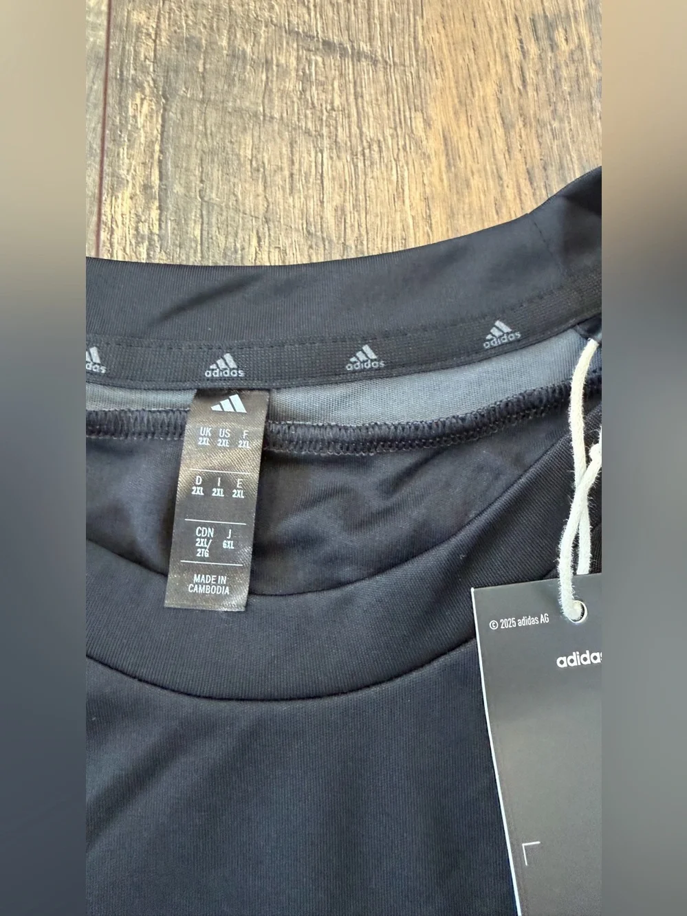 Adidas Men’s Black  Aeroready Short Sleeve Shirt Top Size 2XL, NEW